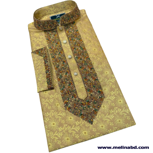 Melina Bangladesh Premium Embroidered Luxury Cotton Panjabi for Men’s