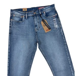 Foreign Export Levi’s Jeans Pant in Regular Fit, made from cotton-spandex fabric with classic five-pocket design and button-zip closure."